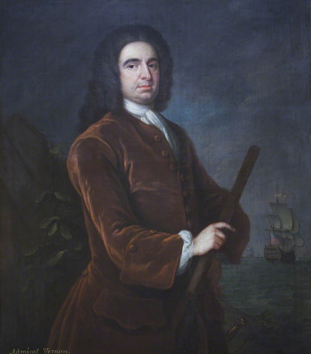Admiral Edward 'Grog' Vernon (1684-1757), ca. 1743.Charles Philips, Public domain, via Wikimedia Commons