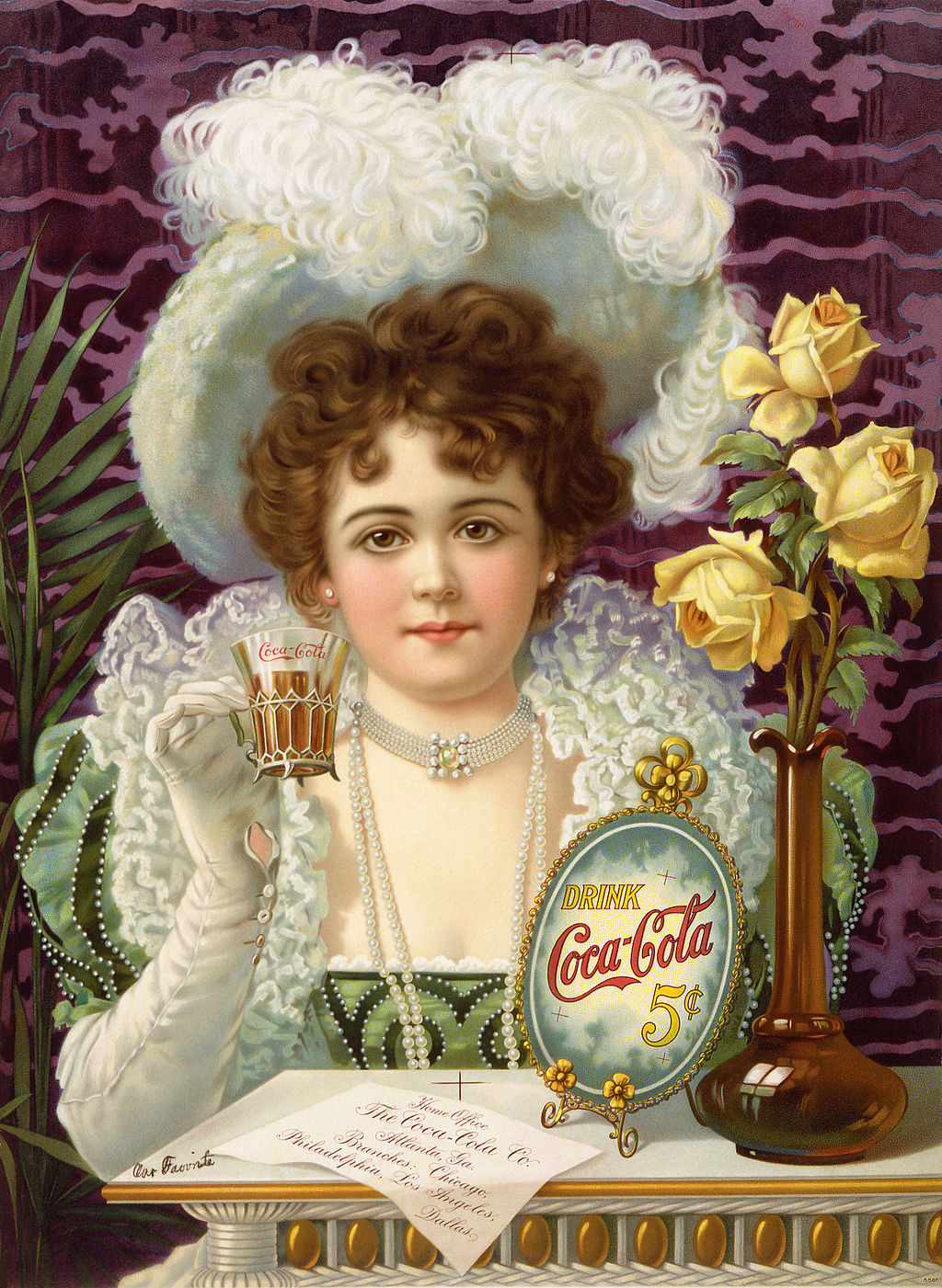 Artist not credited.derivative work (restoration): Victorrocha (talk)Cocacola-5cents-1900.jpg: ', Public domain, via Wikimedia Commons