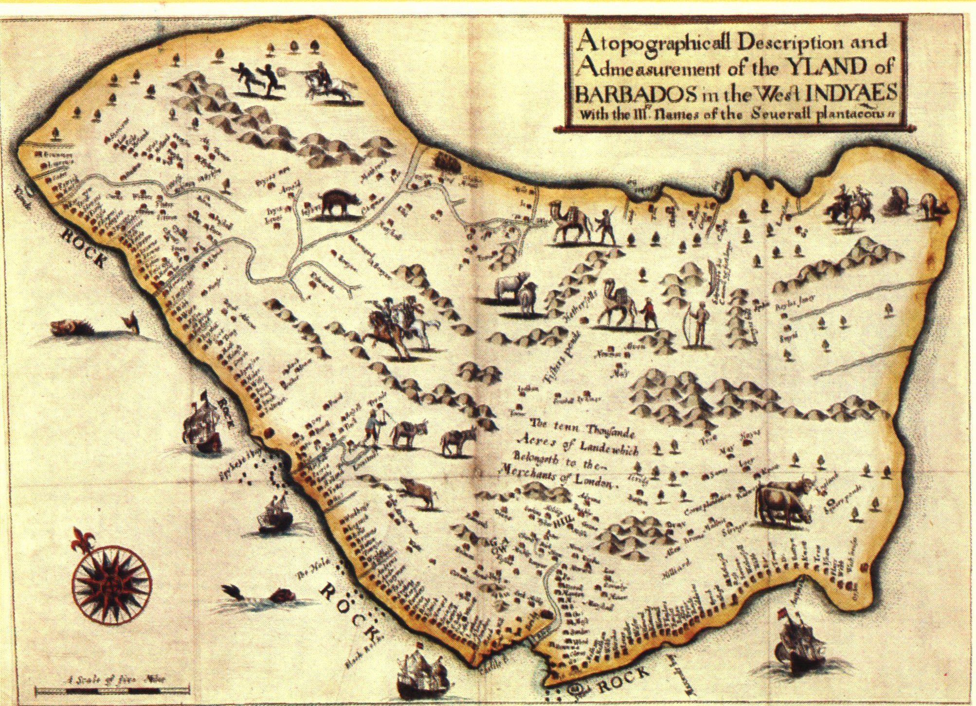 The earliest printed map of Barbados by Richard Ligon, 1657AnonymousUnknown author, CC BY 4.0 , via Wikimedia Commons