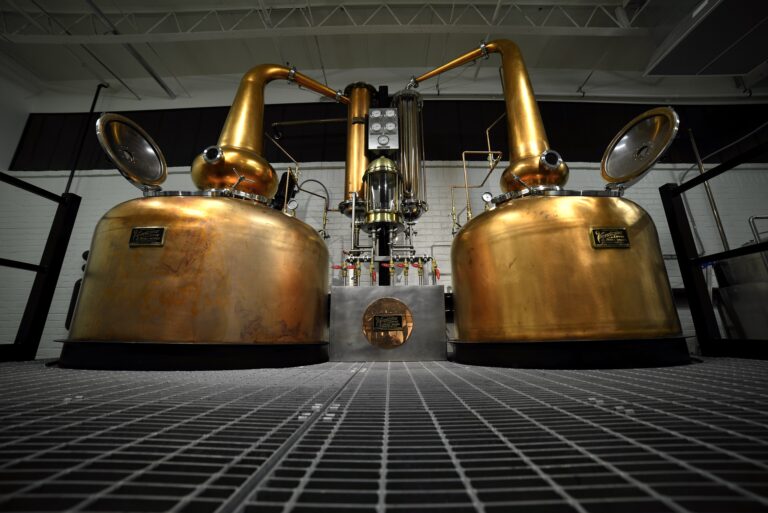 ASW Distillery   Atlantas hometown whiskey bourbon craft distillery   Chris Avedissian   Stills head on 1 768x513